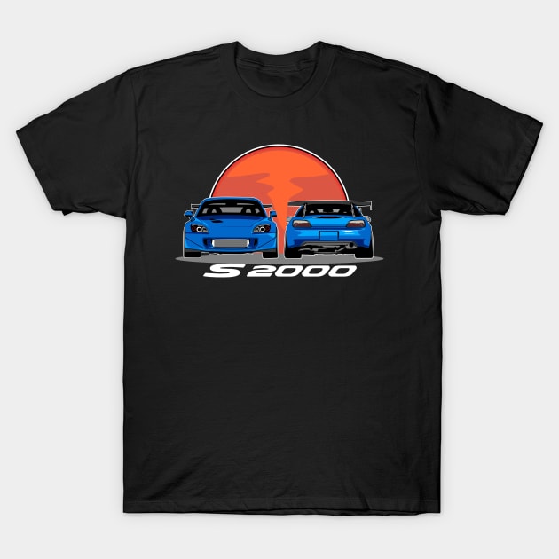 blue honda s2000 T-Shirt by rclndsgn